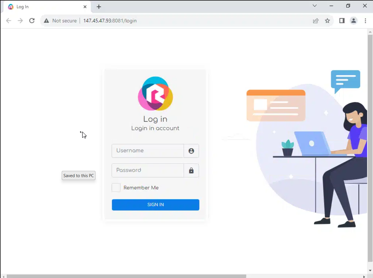 unsecured login page c2 147.45.47.93